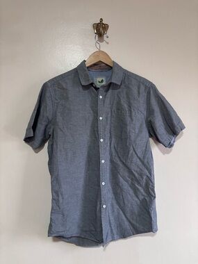 Alexander Julian Colours Organic Cotton Short-Sleeve Button-Down Shirt size M